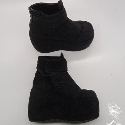 taobao agent Antaina custom horse -loose cake shoe round shoes warm shoes inhabitant bottom increase shoes Chelsea boots 7593