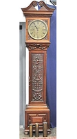Западные антикварные часы Британский орех и резьба из дерева 8 мисок из 5 тарелок 5 комплектов посадных часов 736#