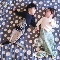 Брендовый спальный мешок для младенца, хлопковая детская акула, боди для новорожденных, русалка, с медвежатами