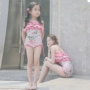 Cô gái một mảnh áo tắm cha mẹ và con trẻ em Hàn Quốc màu hồng hoa mặc bikini áo tắm sinh viên quần áo trẻ em xuất khẩu