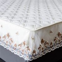 Bông ren giường, mảnh duy nhất bông chần Simmons bảo vệ bìa dày chống trượt trải giường mỏng nâu nệm bìa 	ga chun trải giường 2mx2m2	