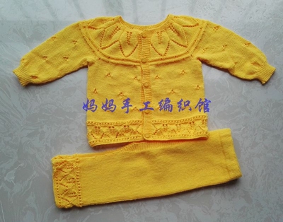(订织)纯手工编织 0-2岁婴儿毛衣新生儿满月送