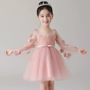 Cô gái phù dâu ăn mặc công chúa váy cô gái đám cưới của trẻ em hồng hoa cô gái đàn piano sinh nhật máy chủ trang phục mùa hè vest trẻ em