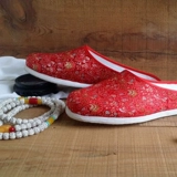 Dahong Подличная старая пекинская ручная ручная ручная работы тысяча базовая ткань обувь удобная и дышащая ткань нижняя обувь женская домашняя туфли тапочки