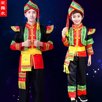 Dân tộc thiểu số mới quần áo nam dành cho người lớn Vân Nam trẻ em Zhuang trang phục biểu diễn quần áo cucurbit trang phục dài tay áo trang phục dân tộc dao
