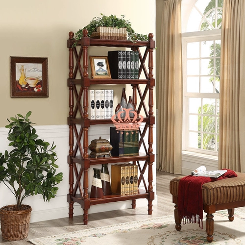 Простая сельская книжная полка из натурального дерева, коробочка для хранения, книжный шкаф, в американском стиле