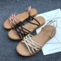Giày cao gót đế thấp 2019 hè mới bị hỏng mã giải phóng dép nữ hai quai mềm đế mềm thoáng khí - Sandal sandal