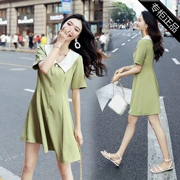 Counter thương hiệu mùa hè tay ngắn váy đơn mảnh chạm đáy cổ áo búp bê Phiên bản Hàn Quốc của chiếc váy nữ tự xòe rộng kiểu đong đưa - Sản phẩm HOT