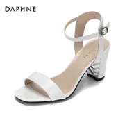 Giày nữ Daphne 2017 mùa hè mới vuông đầu dày dày từ khóa cao gót với thời trang đơn giản đi lại hoang dã