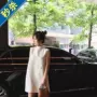 h cửa hàng mới đi làm phiên bản Hàn Quốc của một chiếc váy đơn vòng cổ dây kéo không tay váy eo lỏng quần áo của phụ nữ retro - váy đầm váy trắng trễ vai
