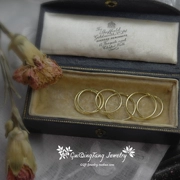 桂 庆 坊 [Không phai] Mỹ nhập khẩu nhẫn vàng 14k mạ vàng trong phòng tắm phong cách mát mẻ - Nhẫn