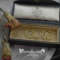 桂 庆 坊 [Không phai] Mỹ nhập khẩu nhẫn vàng 14k mạ vàng trong phòng tắm phong cách mát mẻ - Nhẫn nhẫn kim tiền pnj