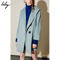 Lili lily nữ 2018 mùa đông mới bằng len lông cừu áo khoác nữ dài 118459F1969 - Trung bình và dài Coat áo dạ ngắn