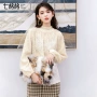 Áo sơ mi voan nữ có hương vị Hồng Kông dài tay thu đông 2018 phiên bản mới của Hàn Quốc áo thun nữ ngoại cỡ áo sơ mi sọc nữ