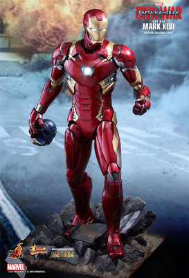 taobao agent HOTTOYS HT 1/6 MMS353D16 Alloy U.S. Captain 3 Iron Man MK46 [Spot]