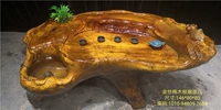 Bộ ấm trà bằng gỗ rắn Jinsi Nanmu gốc khắc bàn trà nhà ban công Kung Fu bộ trà gốc cây trà Haigen khắc bàn cà phê - Các món ăn khao khát gốc bộ bàn ghế bằng gốc cây