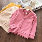 Áo len cho bé gái 2019 Mới của trẻ em Hàn Quốc Đại dương mùa thu Cô bé mùa xuân và mùa thu Trẻ em mặc áo khoác mỏng cho bé - Áo khoác