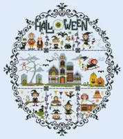 Cầu vồng thêu Quảng trường chính hãng DMC cross stitch từ phù hợp với những mảnh thị trấn Halloween - Bộ dụng cụ thêu tranh thêu bình hoa