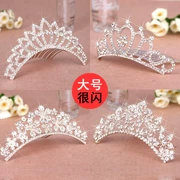 Lớn trẻ em Vương miện dành cho người lớn Crystal Crown Hair Trim Kim cương Cô gái Công chúa Hiệu suất Sân khấu Kim loại Kết hợp