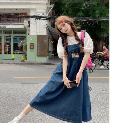 taobao agent Summer denim summer dress, plus size