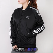 Adidas clover nữ 19 mùa xuân mới thể thao ba sọc áo khoác ấm áp cotton áo khoác DV2666 - Quần áo độn bông thể thao