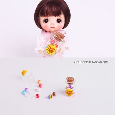 taobao agent Mini candy glass can｝ 6 points 8 points 12 points BJD doll house props micro -shrinking food Blythe OB11