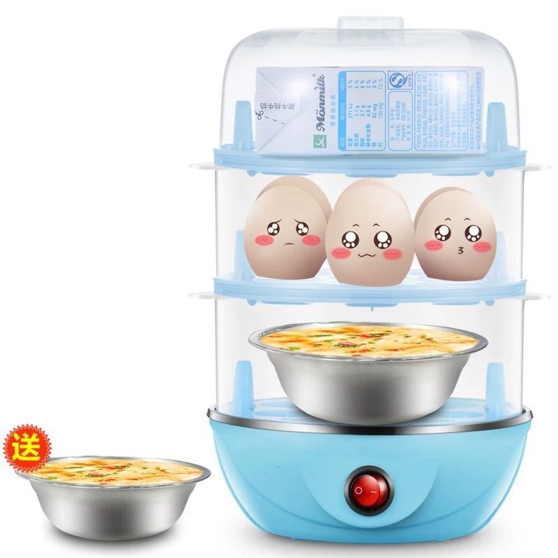 Nhà sáng tạo Nấu trứng Điện đôi Hấp Trứng Đa chức năng Thiết bị nhà bếp Tắt nguồn Thiết bị nhà bếp Nhỏ Mini Tự động - Nồi trứng