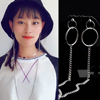 Ожерелье и серьги, цепь в стиле хип-хоп, клипсы, популярно в интернете