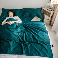 Di động đơn giản màu rắn du lịch bẩn túi ngủ cotton 60 satin thêu đơn khách sạn du lịch qua giấc ngủ bẩn - Túi ngủ túi ngủ cao cấp