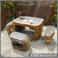 Горячий писательный практический камень интегрированный столовый двор на открытом воздухе садовый искусство камень чайный стол балкон отдых и костюм стула