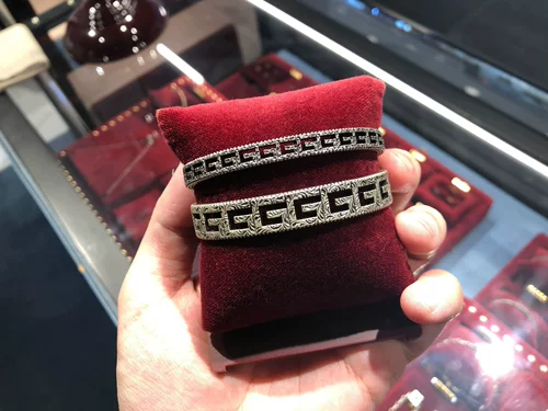 Gucci, квадратный ретро браслет для влюбленных, серебро 925 пробы