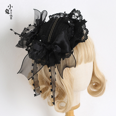 taobao agent Lace hat Lolita Black Hat