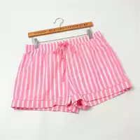 Quần ngủ ngắn sọc nữ mùa hè cotton mỏng quần short nóng quần nhà pyjama Quần rộng kích thước rộng - Quần tây quần dài thể thao nam