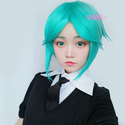 taobao agent Mengxiangjia Gemstone's country phosphorus chlorophytite Fascus cos wigs blue green anti -war