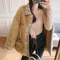 Демисезонная короткая зимняя модная шерстяная куртка, увеличенная толщина, по фигуре, в стиле Шанель