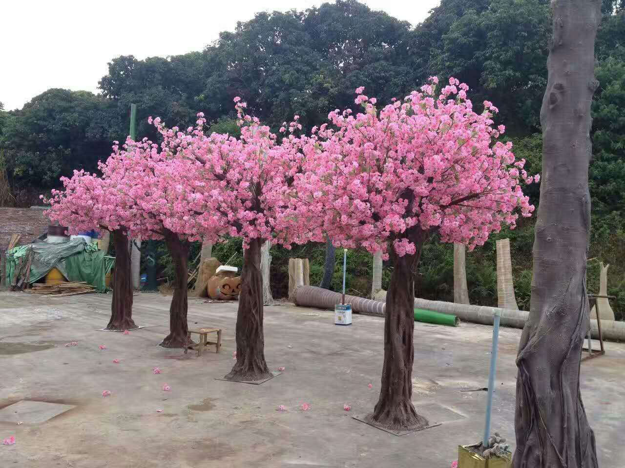 厂家直销仿真樱花树假桃树大型植物园林景观许愿树桃花客厅装饰 - 一花一室界