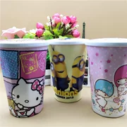 Hellokitty Melody trẻ em dễ thương lớn với nắp cốc tình yêu cốc sáng tạo phim hoạt hình cốc nước