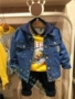 Quầy quần áo trẻ em của PawinPaw đích thực mua hàng trong nước mùa thu 2019 cho bé trai áo khoác denim trùm đầu JK93811M - Áo khoác áo khoác denim bé trai
