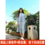 Phong cách Trung Quốc ăn mặc của phụ nữ cải tiến sườn xám khóa váy mùa xuân và dịch vụ trà mùa thu nữ Zen văn học cotton và lanh mỏng váy - Váy eo cao đầm xoắn eo cao cấp