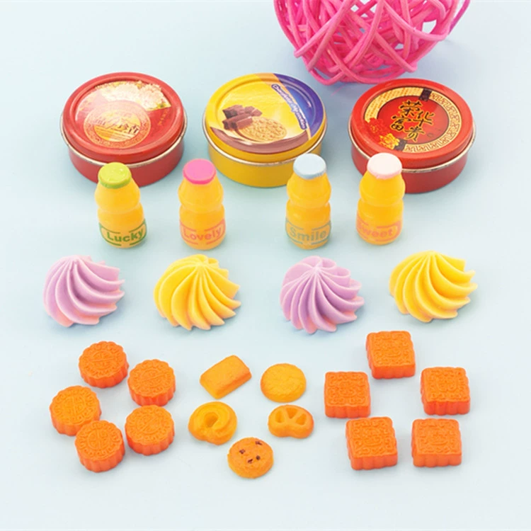 Nhà chơi đồ chơi nhỏ mô hình bánh quy nhà búp bê mini thực phẩm thu nhỏ chơi siêu thị bánh trung thu hộp thiếc - Đồ chơi gia đình