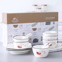 Корейская керамика 6 чаша из 6 логотипа из 6 -ложных тарелок набор подарков на выставку.