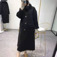 Anna 2018 mùa đông mới retro vuông khóa áo hai mặt trong phần dài của áo len nữ tính khí - Trung bình và dài Coat áo khoác gió