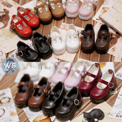 taobao agent Wawa GUY spot BJD6 points baby shoes FC card meat Myou thick heels GEM painting realm GL buckle leather shoes Akagi six points