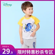 Quần áo trẻ em Disney phù hợp với bé trai mùa hè cotton hở vai Quần áo trẻ em tay ngắn phù hợp với quần áo đi chơi 172T682 - Phù hợp với trẻ em