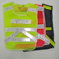 LED bảo vệ giao thông vệ sinh quần áo làm việc áo phản quang lưới đánh cá vải phản quang quần áo an toàn tùy chỉnh quần áo - Áo thể thao áo khoác ba lỗ