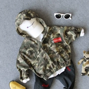 Ngoại hình Ma gia đình đam mê quân đội mạnh mẽ đề nghị mùa xuân 2019 mới cho trẻ em ngụy trang áo len thủy triều - Áo khoác