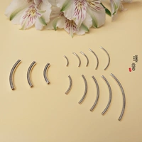 Изогнутая трубка с аксессуарами, плетеный браслет из бисера ручной работы, набор материалов, аксессуар для сумки, S925, серебро 925 пробы, «сделай сам»