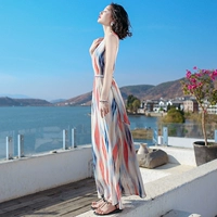 Летняя приталенная шифоновая длинная юбка, пляжное платье, сезон 2021, большой размер, оверсайз, стиль бохо