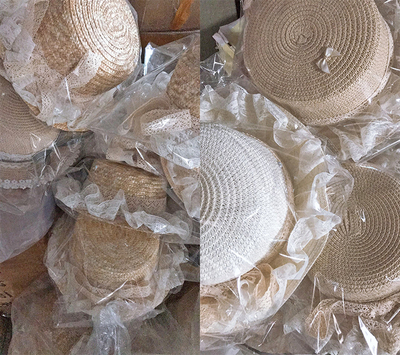 taobao agent Warehouse cleaning stock straw hat random straw hats adult children's grass compilation hat rounded lace garden