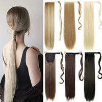 Парик, хвостик на завязках, кудрявый ремень изготовленный из настоящих волос, прямые волосы, популярно в интернете, придает объем
